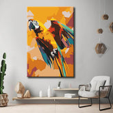 Painting by Numbers Flying Parrot Polygon Art
